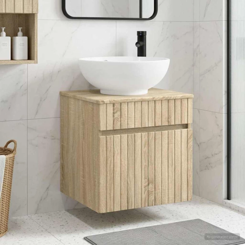 Επιτοίχιος νιπτήρας βανίλιας Sonoma Δρυς 49 x 44,5 x 66,5 εκ |890604