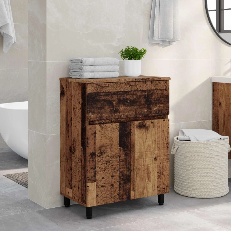 Έπιπλο μπάνιου Παλαιωμένο ξύλο 60 x 35 x 80 εκ |889423