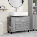 Έπιπλο μπάνιου Γκρι Sonoma 80 x 35 x 60 cm Επεξεργασμένο Ξύλο |889391