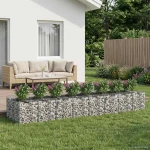 Ανασηκωμένο κρεβάτι gabion 3 pcs Ασημί |3422220