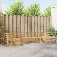 Σειρά Καναπέ Εξωτερικού 7 pcs Λευκό 304 x 126,5 x 73 εκ |3392414