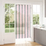 Κουρτίνα εντόμων Chenille Ασημί Γκρι και Ροζ 90 x 200 cm |42034439