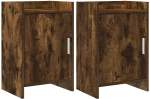 Κομοδίνα 2 pcs Καπνισμένο Ξύλο Δρυός 40 x 30 x 60 cm |8011020