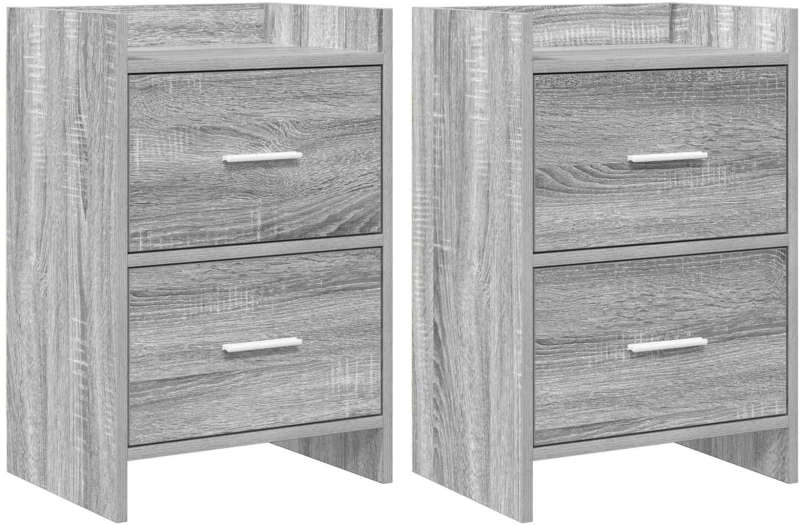 Κομοδίνα 2 pcs Γκρι Sonoma 40 x 30 x 60 cm Επεξεργασμένο Ξύλο |8010974