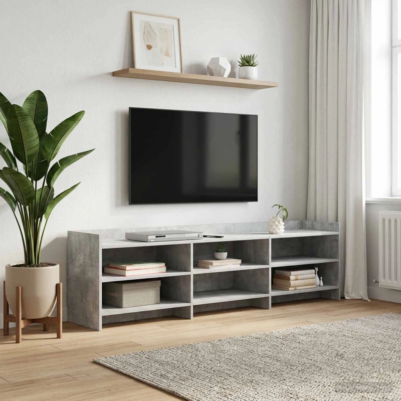 Ντουλάπι TV 168 x 33 x 47 εκ. Γκρι Σκυροδέματος |8011238