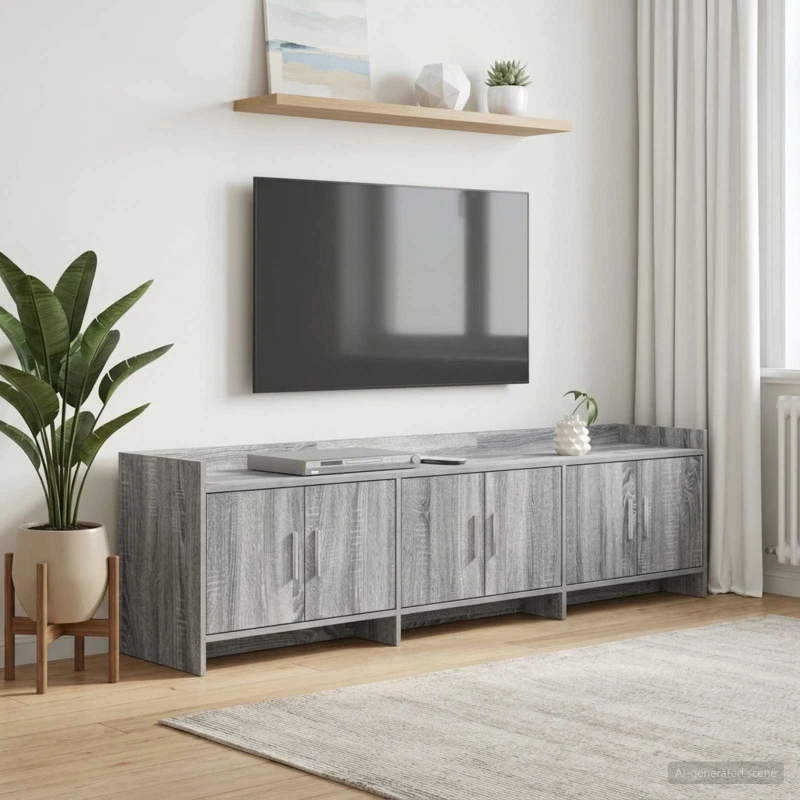 Ντουλάπι TV 168 x 33 x 47 εκ. Γκρι Sonoma Επεξεργασμένο Ξύλο |8011208