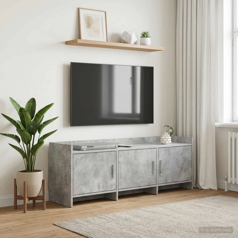 Ντουλάπι TV 130 x 33 x 47 εκ Γκρι Σκυροδέματος |8011198