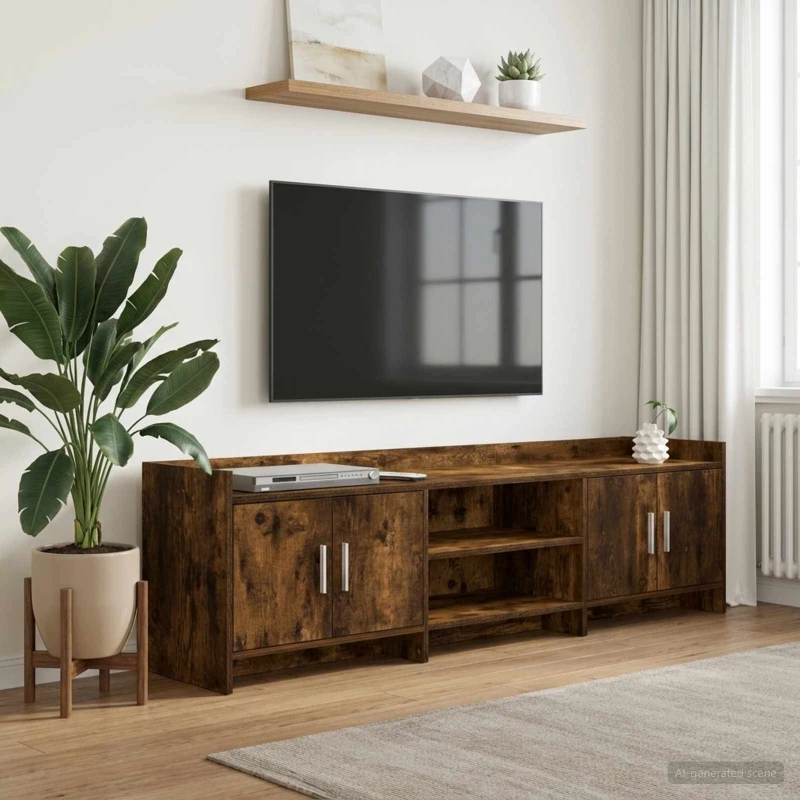 Ντουλάπι TV 168 x 33 x 47 εκ. Καπνισμένο Ξύλο Δρυός |8011183