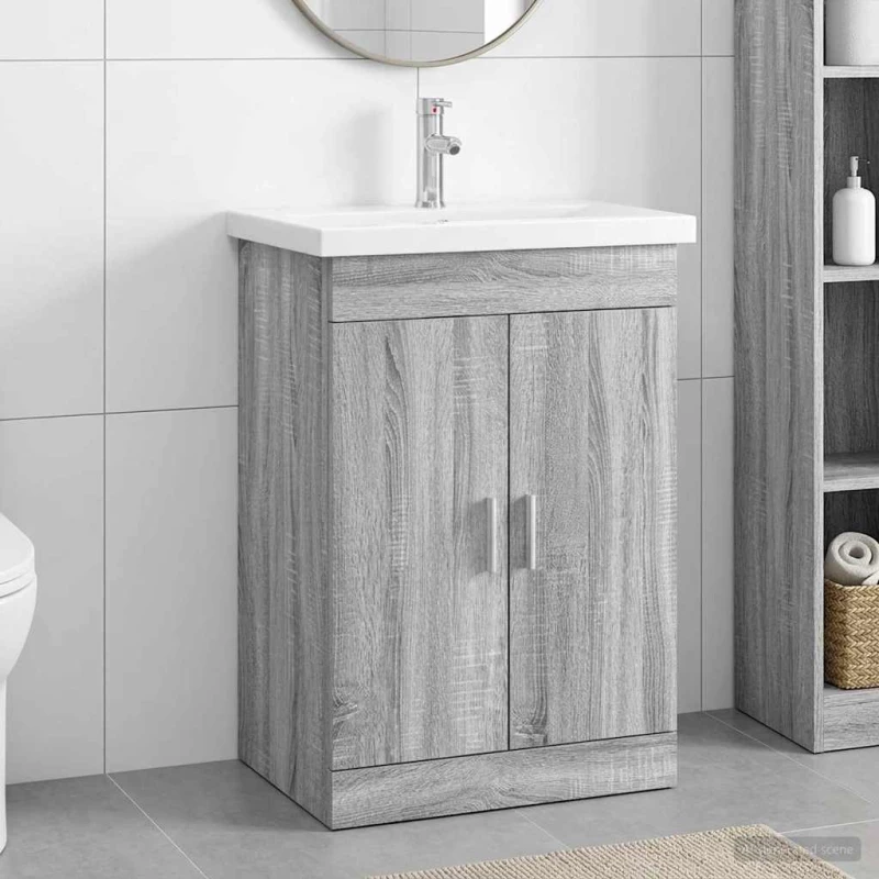 Σετ Επίπλων Μπάνιου Γκρι Sonoma 61 x 40 x 84,5 εκ |3404355