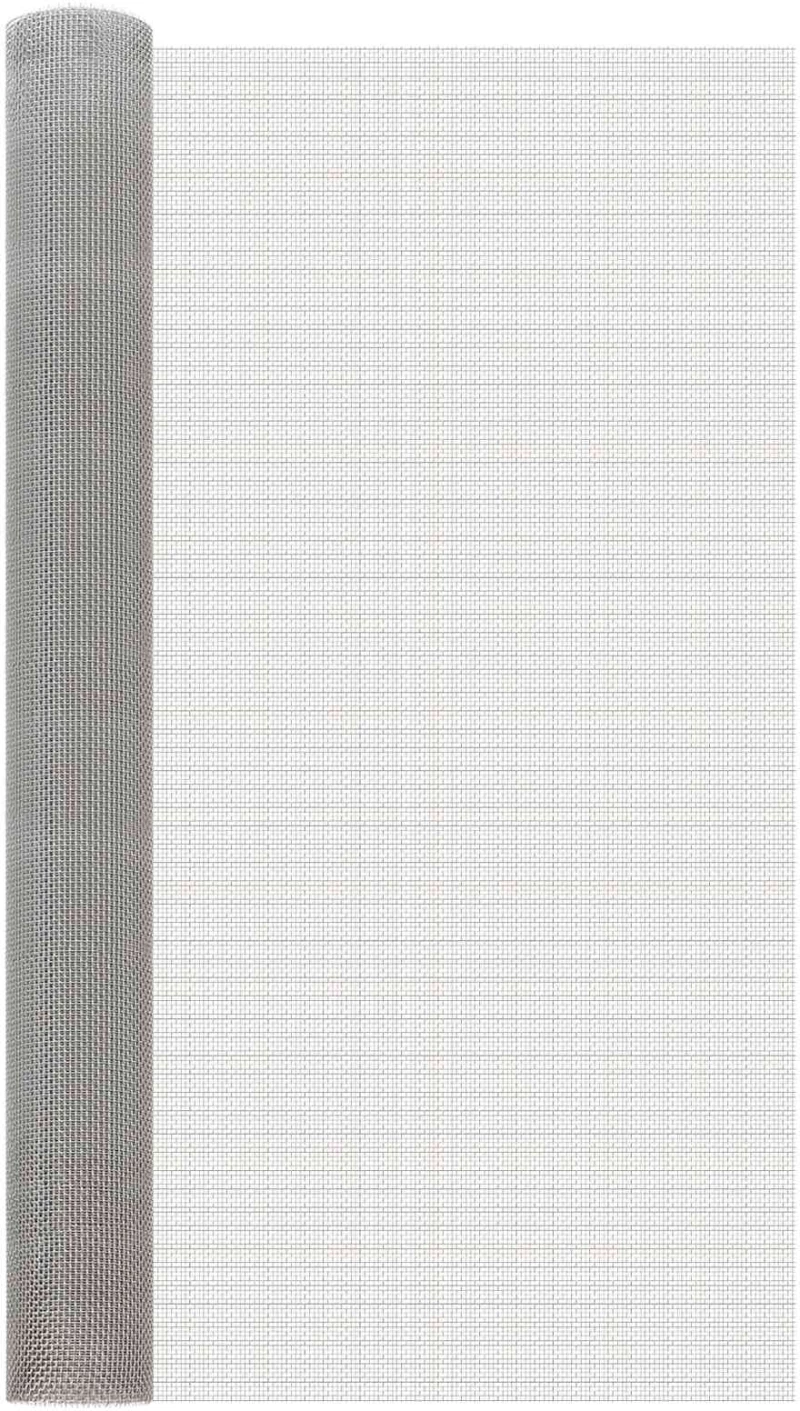 Πλέγμα Οθόνης 100 x 1000 cm 6 Mesh Ανοξείδωτο Ατσάλι 201 Ασημί |42039658