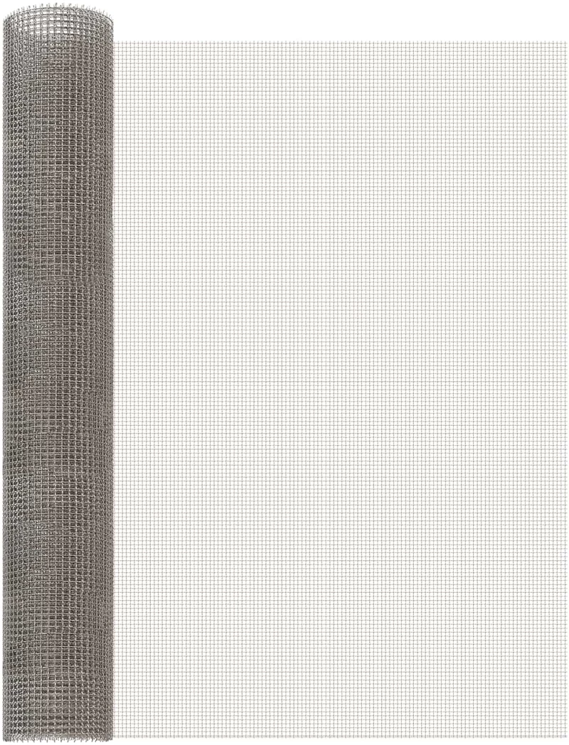 Πλέγμα Οθόνης 80 x 1000 cm 3 Mesh Ανοξείδωτο Ατσάλι 201 Ασημί |42039637
