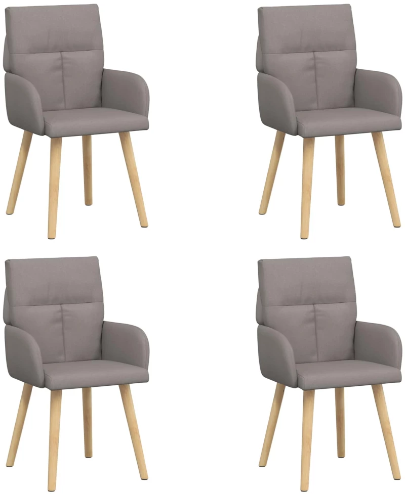 Καρέκλες φαγητού 4 pcs Ύφασμα Taupe 60 x 56 x 96 εκ |3428362