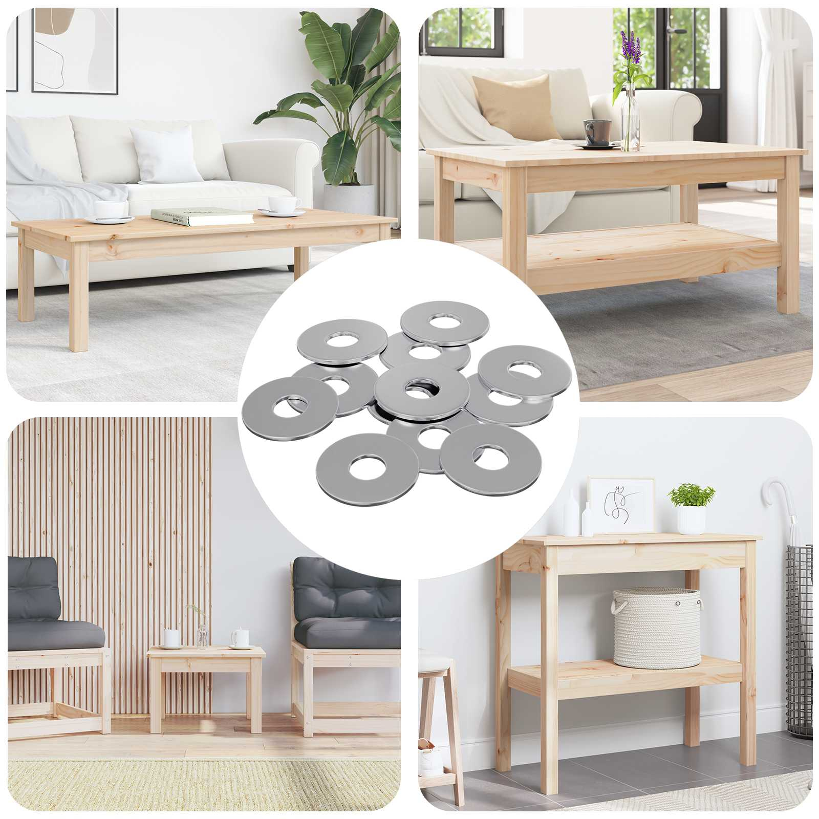 vidaXL Βίδες 12 pcs Ασημί 18 x 18 x 1,2 χιλ Σίδερο