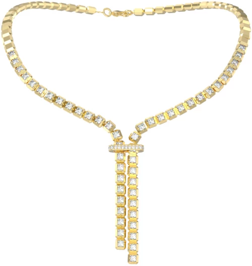 GUESS STEEL ACE OF DIAMONDS JUBN06171JWYGT/U Κολιέ Χρυσό Με Πέτρες