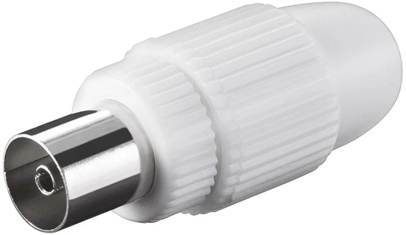 GOOBAY βύσμα coaxial 11501, θηλυκό, λευκό, 10τμχ