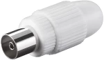 GOOBAY βύσμα coaxial 11501, θηλυκό, λευκό, 10τμχ