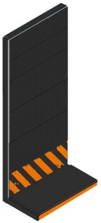 Stand πλάτης διάτρητο 240cm