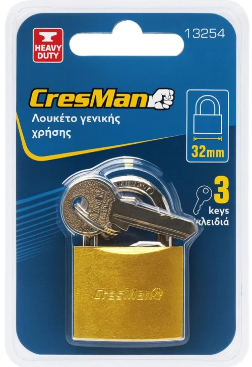 Λουκέτο Cresman σιδερένιο χρυσό 38mm