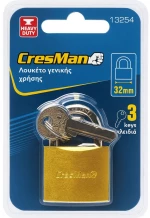 Λουκέτο Cresman σιδερένιο χρυσό 38mm