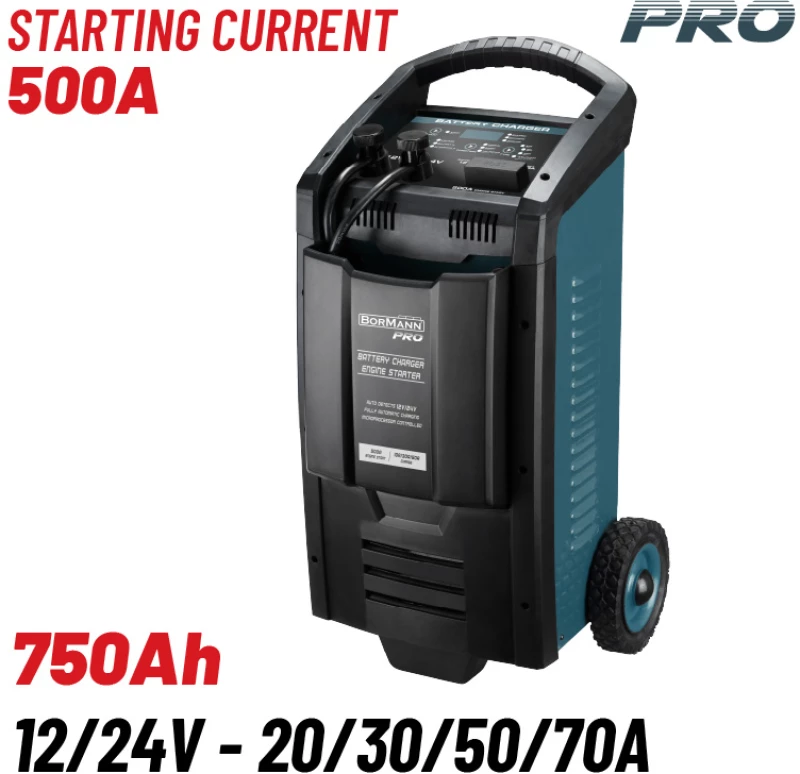 BORMANN Pro BBC7550 Φορτιστής-Συντηρητής-Εκκινητής Μπαταριών 12/24V - 500A