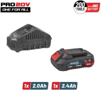 BORMANN Pro BBP9920 Starter Kit 20V, Mπαταρία 2.0Ah & Φορτιστής 2.4Α