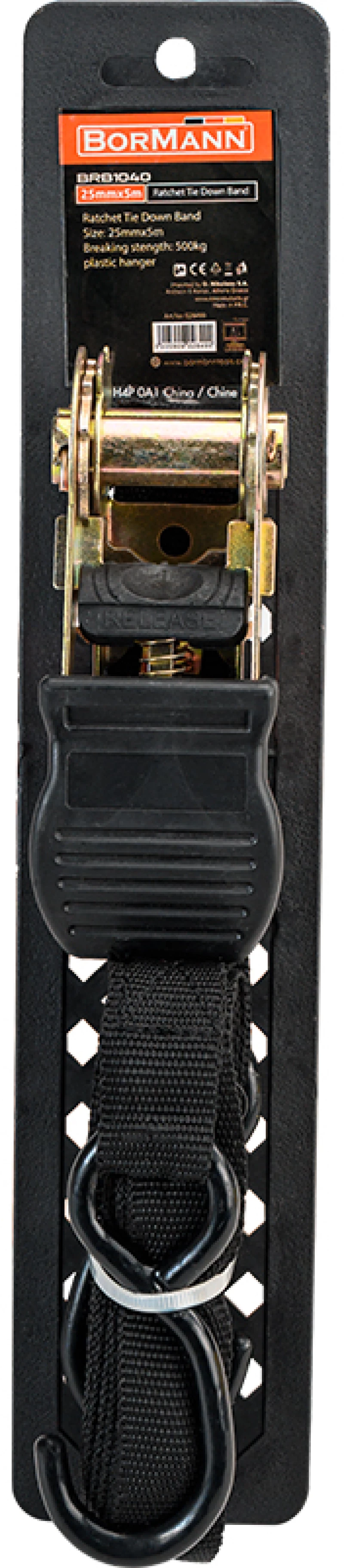 BORMANN Pro BRB1040 Ιμάντες Πρόσδεσης Καστάνιας 25mm x 5m,Αντοχή 0.5Ton