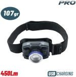 BORMANN Pro BPR6031 Φακός Κεφαλής Επαναφορτιζόμενος, 450Lm, Αδιάβροχος