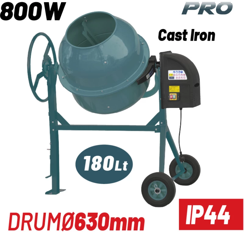 BORMANN Pro BMX1810 Μπετονιέρα Ηλεκτρική, 180Lt, 800W