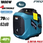 BORMANN Pro BGB2005 Γεννήτρια Βενζίνης Inverter 1800W,3kVA,76cc,62dB