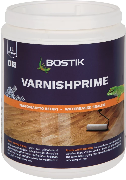BOSTIK VARNISHPRIME ΑΧΡΩΜΟ ΑΣΤΑΡΙ ΓΙΑ ΒΕΡΝΙΚΙΑ ΞΥΛΙΝΩΝ ΔΑΠΕΔΩΝ ΒΑΣΕΩΣ ΝΕΡΟΥ 1LT (48594400)