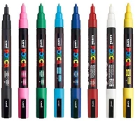 Μαρκαδόροι Posca σετ 8τμχ pc-3m 0.9-1.3mm (Λεπτή Μύτη)