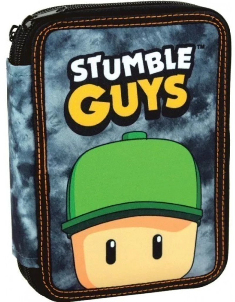 Κασετίνα Gim γεμάτη με 2 θήκες 15x18x4 Stumble Guys Hat 377-32100