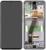 Samsung G980F/G981B Galaxy S20 4G/5G - LCD Touch Grey with Frame Original GH82-31432A/31433A/31434A Service Pack