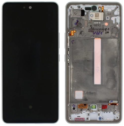 Samsung A536B Galaxy A53 5G - LCD Touch White with Frame Original GH82-28024B/28025B Service Pack