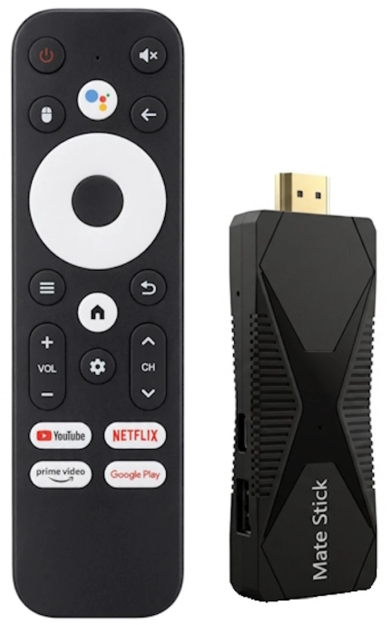 X96Q Mate Stick - Smart TV Stick Android 4K –  με WiFi 5GHz & Bluetooth (2GB/16GB)