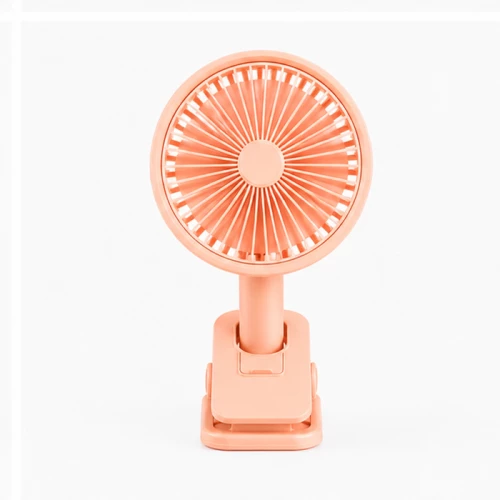 Mini Ανεμιστήρας USB με Κλιπ και LED Φωτισμό Diandi Επαναφορτιζόμενος Πορτοκαλί DD-8025