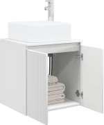 vidaXL Επιτοίχια Λεκάνη Έπιπλο Λευκό 49,5 x 41 x 63 εκ