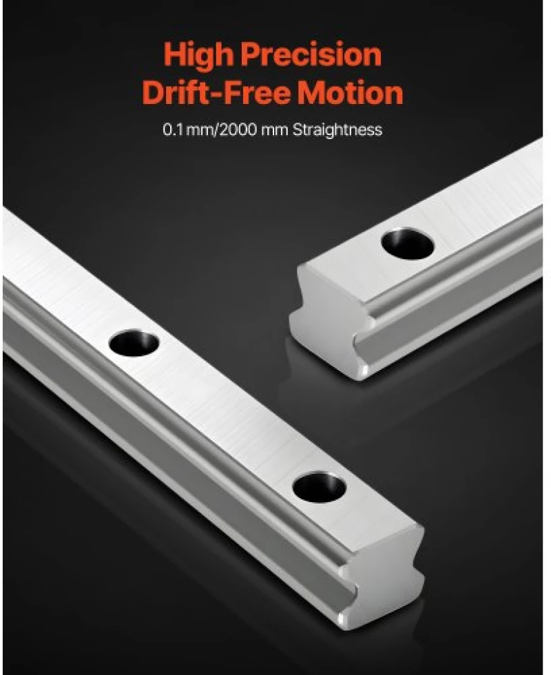 VEVOR Linear Rail Guide Kit, HGR20, 2Pcs 2000 mm (78,74 ίντσες) Γραμμικές ράγες κίνησης και 4 τεμ.