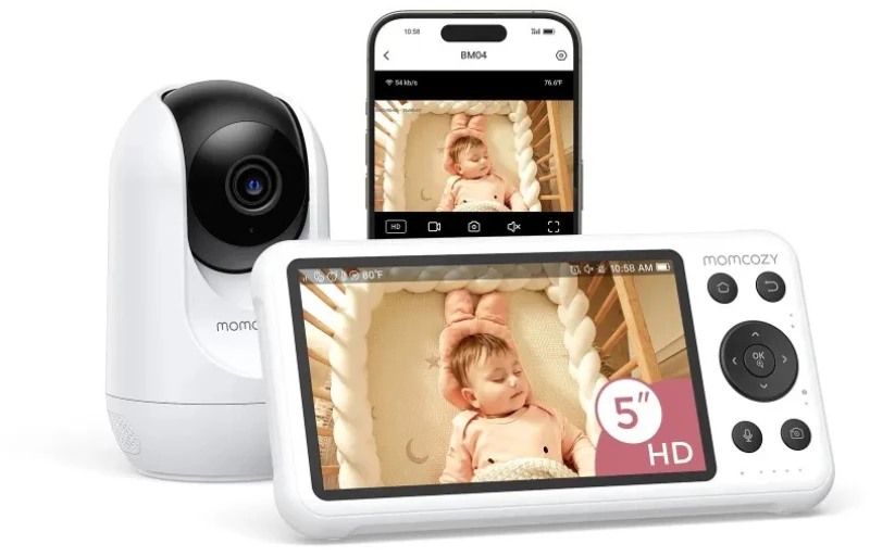 Momcozy Συσκευή Παρακολούθησης Μωρού BM04 WiFi 5" White