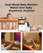 Momcozy Συσκευή Παρακολούθησης Μωρού BM04 WiFi 5" White