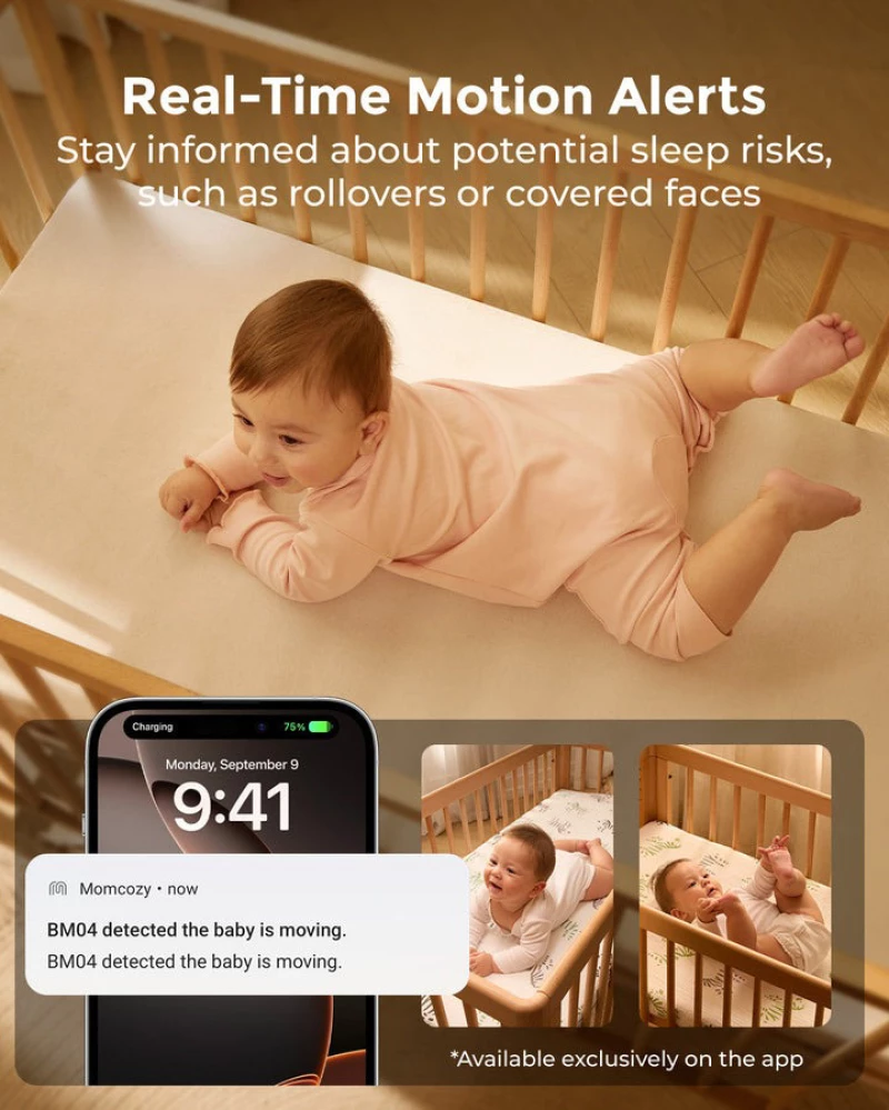 Momcozy Συσκευή Παρακολούθησης Μωρού BM04 WiFi 5" White