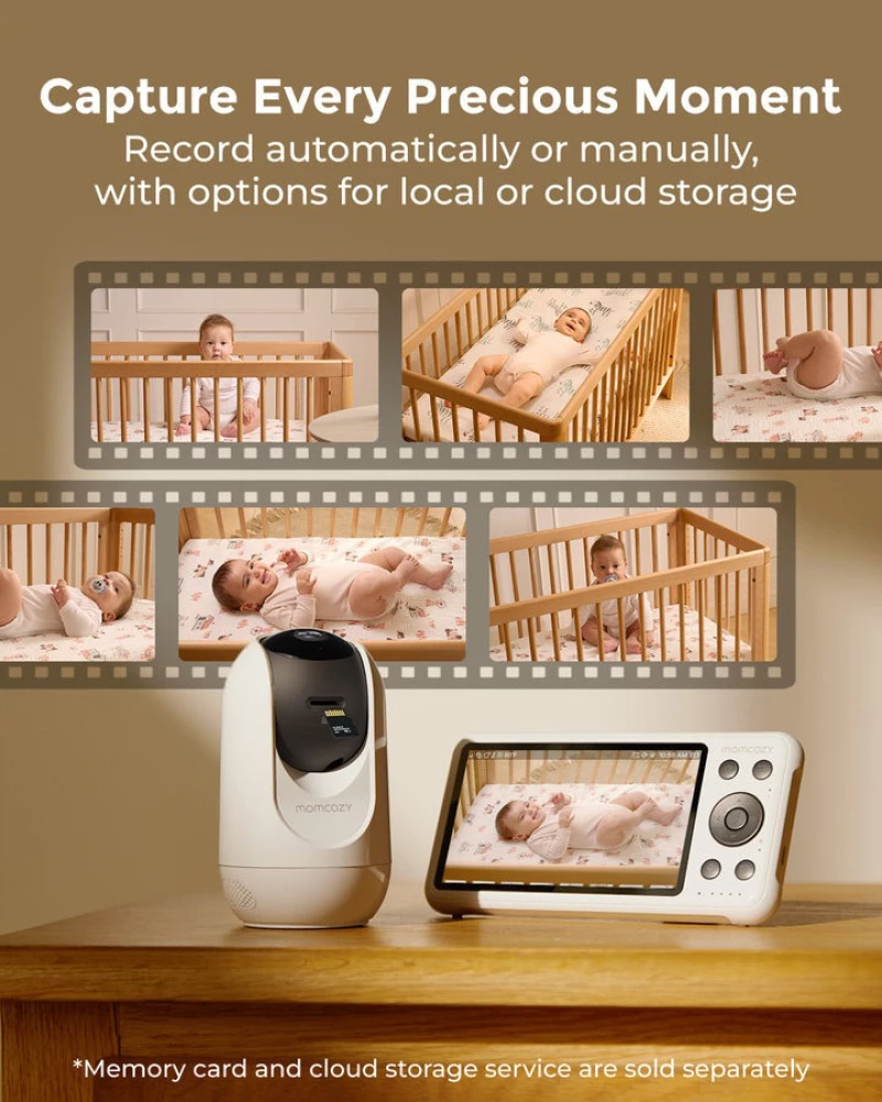 Momcozy Συσκευή Παρακολούθησης Μωρού BM04 WiFi 5" White