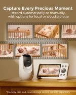 Momcozy Συσκευή Παρακολούθησης Μωρού BM04 WiFi 5" White