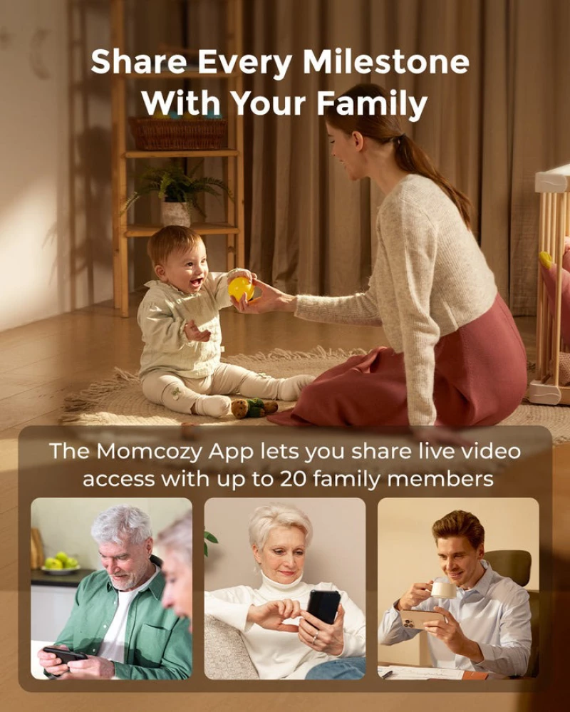 Momcozy Συσκευή Παρακολούθησης Μωρού BM04 WiFi 5" White