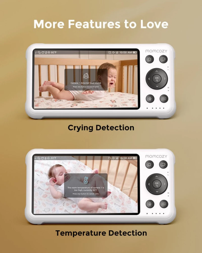 Momcozy Συσκευή Παρακολούθησης Μωρού BM04 WiFi 5" White