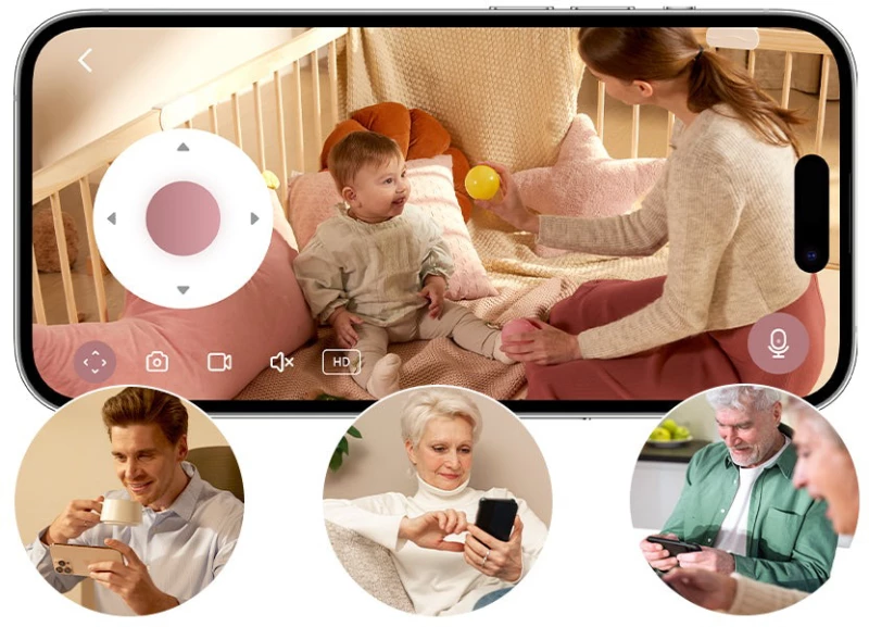 Momcozy Συσκευή Παρακολούθησης Μωρού BM04 WiFi 5" White