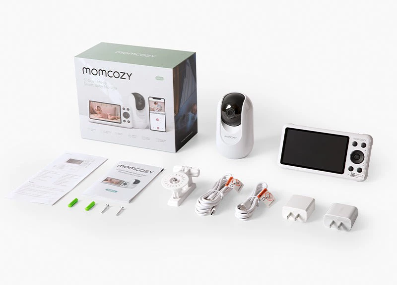 Momcozy Συσκευή Παρακολούθησης Μωρού BM04 WiFi 5" White