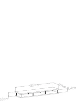 Stewehome Κονσόλα από λευκό και χρυσό μέταλλο 120x12x12 cm