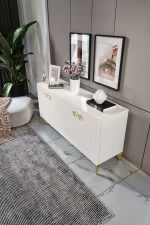 Stewehome κονσόλα mdf με μεμβράνη και πόρτες 160x40x84 cm