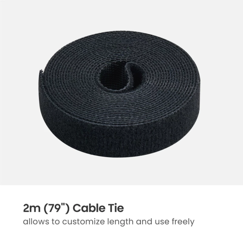 BRATECK cable management γραφείου CC11-22-2, μεταλλικό, 894x167x196mm, μαύρο